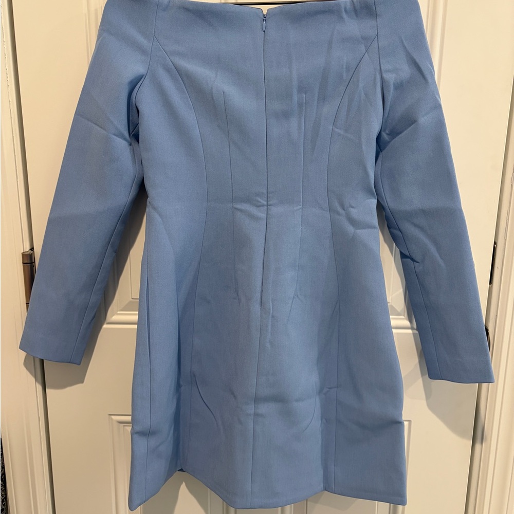 Tuckernuck Blakely Long sleeve Mini Dress Cornflower Blue Size 6 NWT - Picture 5 of 5